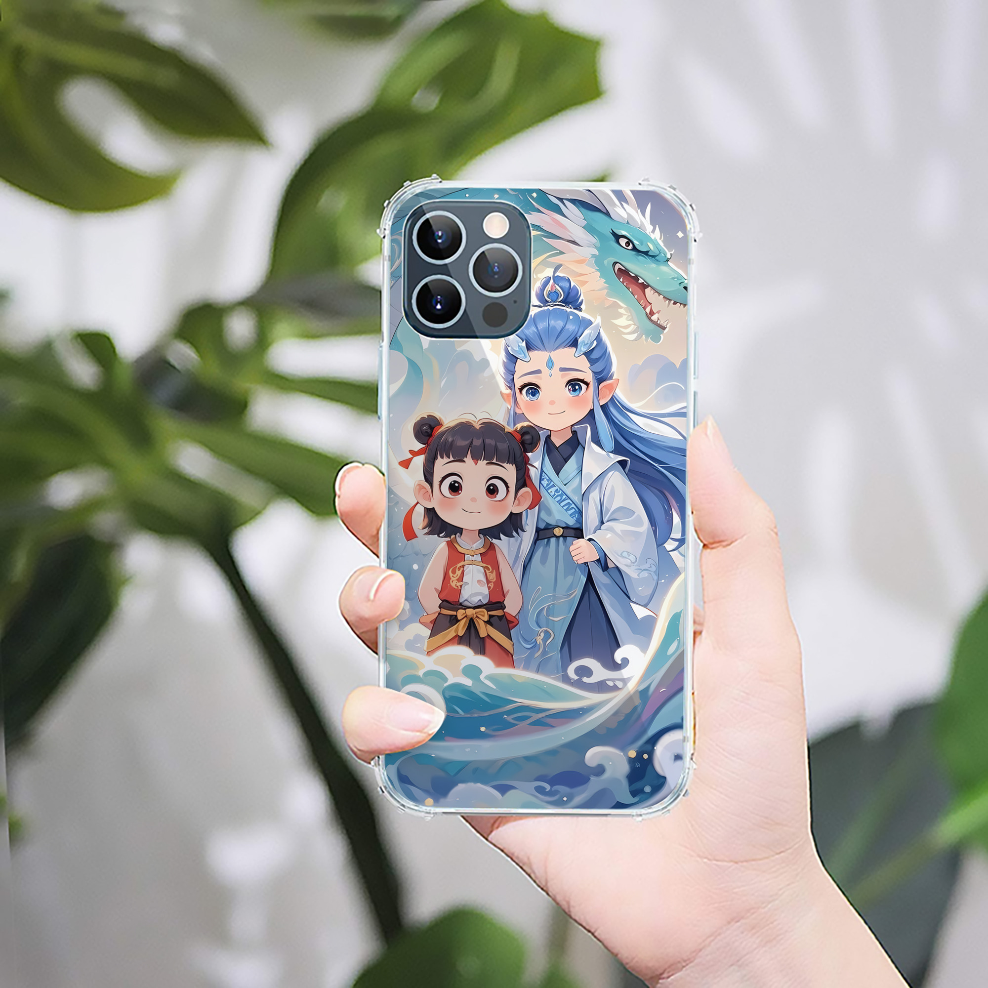 （画像用） Ne Zha 2 ナタ 魔童の大暴れ 【iPhone 12シリーズ対応】透明スマホケース（クリアソフトケース）